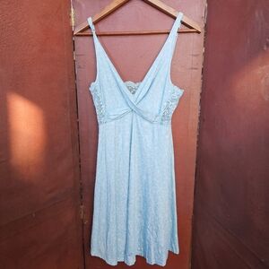 La Vie en Rose Blue Floral Slip Dress Size S